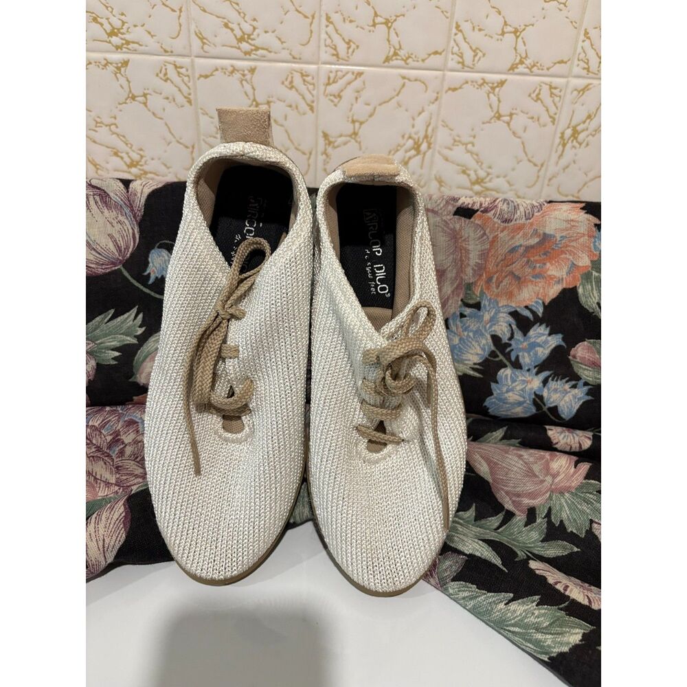 Arcopedico® Vegan LS lace-up oxford - khaki/ oatmeal